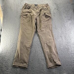 Tactical Pant Mens 32x32 Brown Cotton Cargo Straight Stretch Utility Workwear